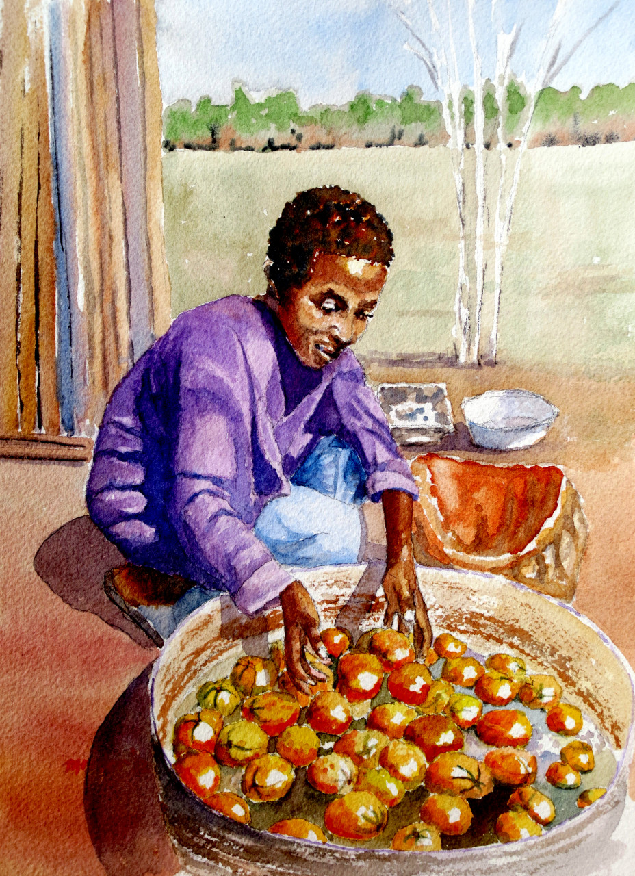 Washing Guavas in ET